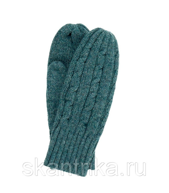 Комплект с косами на зиму (серо-зеленый) от интернет-магазина натурального трикотажа "SKANTRIKA"